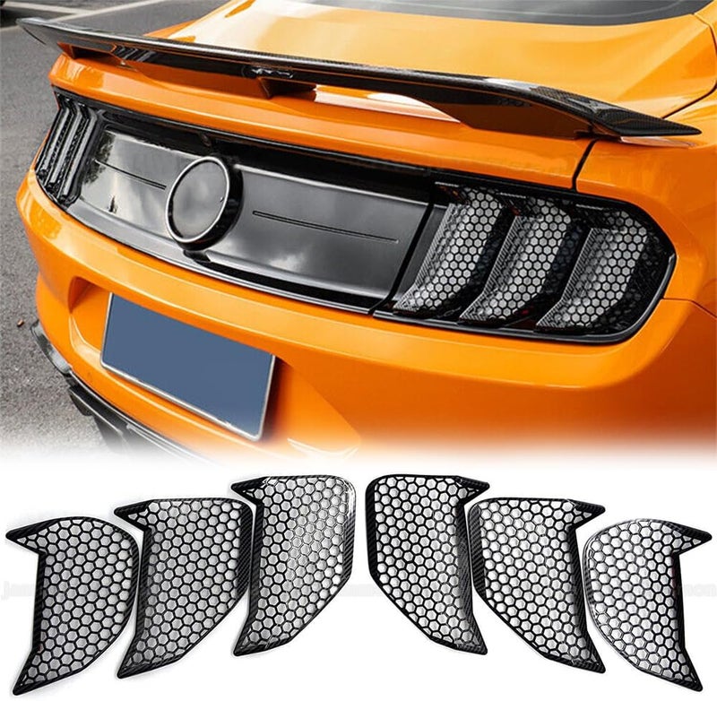 Ombialo Tail Light Lamp Cover Compatible with Ford Mustang 2018-2023 Taillight Lens Shell Bezel Cover Trim (Carbon Fiber) - Image 5